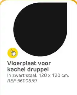 Brico Vloerplaat voor kachel druppel aanbieding