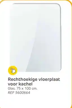 Brico Rechthoekige vloerplaat voor kachel aanbieding