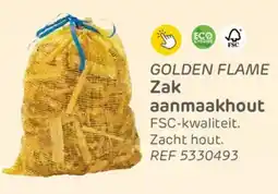 Brico Golden flame zak aanmaakhout aanbieding