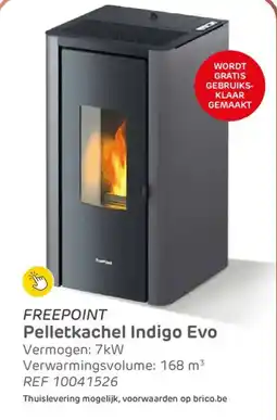 Brico Freepoint Pelletkachel Indigo Evo ref 10041526 aanbieding