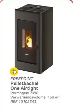 Brico Freepoint pelletkachel one airtight ref 10102343 aanbieding