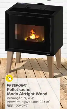Brico Freepoint Pelletkachel Modo Airtight Wood ref 10042471 aanbieding