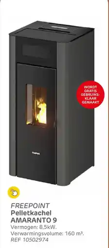 Brico Freepoint Pelletkachel AMARANTO 9 ref 10502974 aanbieding