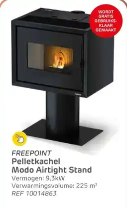Brico Freepoint pelletkachel Modo Airtight Stand ref10014863 aanbieding