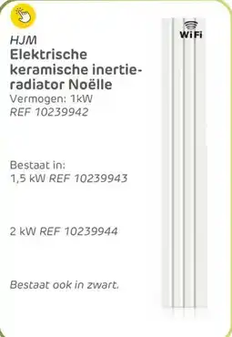 Brico HJM Elektrische keramische inertieradiator Noëlle ref 10239942 aanbieding