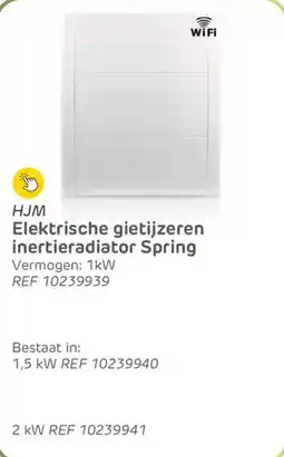 Brico HJM Elektrische gietijzeren inertieradiator Spring ref 10239939 aanbieding
