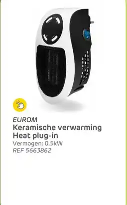 Brico Eurom Keramische verwarming Heat plug-in ref 5663862 aanbieding