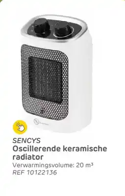 Brico Sencys Oscillerende keramische radiator ref 10122136 aanbieding