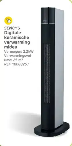 Brico Sencys digitale keramische verwarming midea ref 10088257 aanbieding