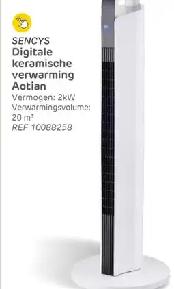 Brico Sencys digitale keramische verwarming Aotian ref 10088258 aanbieding