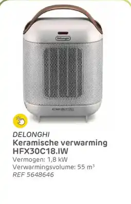 Brico Delonghi Keramische verwarming HFX30C18.IW ref 5648646 aanbieding