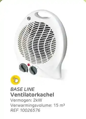 Brico Base line Ventilatorkachel ref 10026576 aanbieding