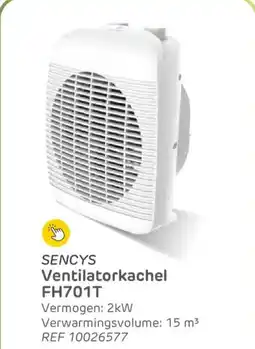 Brico Sencys Ventilatorkachel FH701T ref 10026577 aanbieding