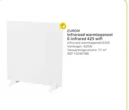Brico Eurom Infrarood warmtepaneel E-infrared 425 wifi ref 10240188 aanbieding