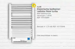 Brico HJM Elektrische badkamerradiator Noor turbo aanbieding