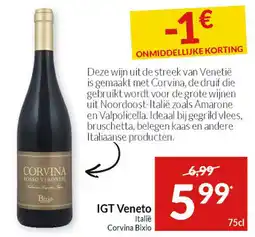 Intermarché IGT Veneto Italië Corvina Bixio aanbieding
