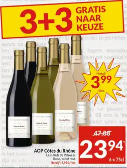 Intermarché AOP Côtes du Rhône in het leven geroep Les Hauts de Valmires aanbieding