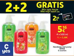 Cora Sense handzeep met pomp aanbieding