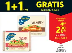 Cora Wasa Toast aanbieding