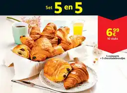 Cora 5 croissants +5 chocoladebroodjes aanbieding