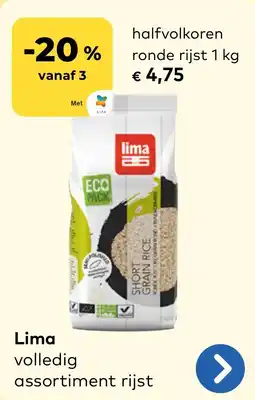 Bio Planet Lima halfvolkoren ronde rijst aanbieding