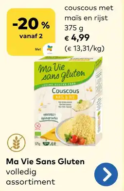 Bio Planet Ma vie sans gluten couscous maïs en rijst aanbieding
