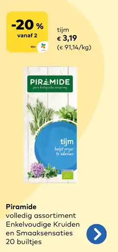 Bio Planet Piramide tijm aanbieding