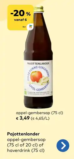 Bio Planet Pajottenlander appel-gembersap aanbieding