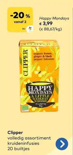 Bio Planet Clipper happy mondays aanbieding