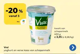 Bio Planet Vraí kwark van schapenmelk aanbieding