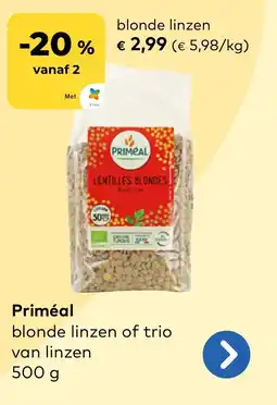 Bio Planet Priméal blonde linzen aanbieding