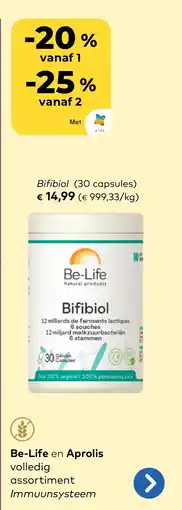 Bio Planet Be-Life en Aprolis Bifibiol aanbieding