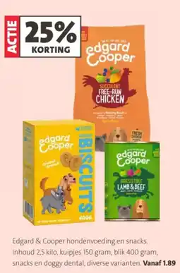 Intratuin Edgard & cooper hondenvoeding en snacks aanbieding
