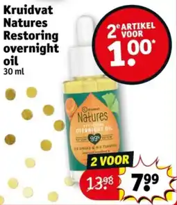 Kruidvat Kruidvat natures restoring overnight oil aanbieding