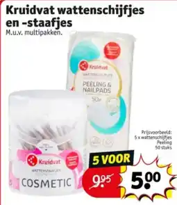 Kruidvat Kruidvat wattenschijfjes en -staafjes aanbieding