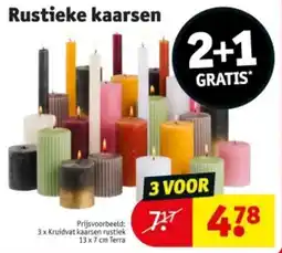 Kruidvat Rustieke kaarsen aanbieding