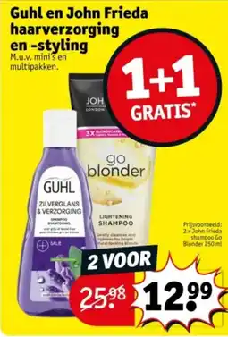 Kruidvat Guhl en John Frieda haarverzorging en -styling aanbieding