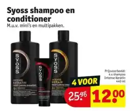 Kruidvat Syoss shampoo en conditioner aanbieding