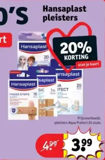 Kruidvat Hansaplast pleisters aanbieding