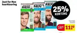 Kruidvat Just for Men haarkleuring aanbieding