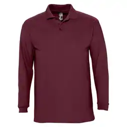Decathlon Volwassen uniseks Winter II poloshirt met lange mouwen (Bourgondië) aanbieding