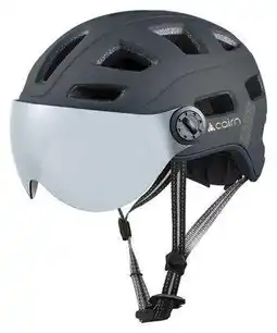 Decathlon Cairn Quartz vizier stadshelm mat zwart aanbieding