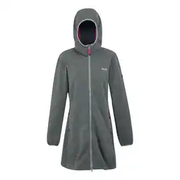 Decathlon Dames Bloomfield Marl Longline Fleecejack (Bewolkt Grijs/Pop) aanbieding