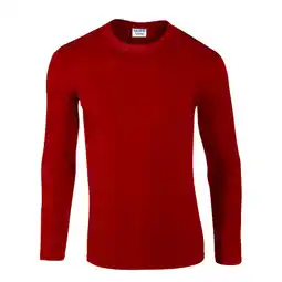 Decathlon Unisex Softstyle Tshirt met lange mouwen voor volwassenen (Rood) aanbieding