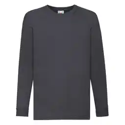 Decathlon Kinder/Kinder Valueweight Polycotton Tshirt met lange mouwen (Donkere Heide aanbieding