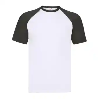 Decathlon Heren Valueweight Baseball Tshirt (Wit/zwart) aanbieding