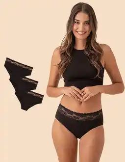 Decathlon Pak 3 Menstruatie slipjes katoenen zware vloed Lola aanbieding