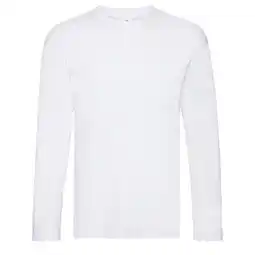 Decathlon Heren Origineel Tshirt met lange mouwen (Wit) aanbieding