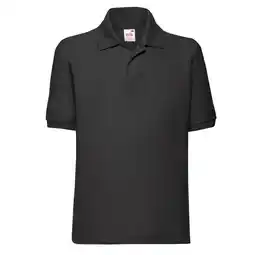Decathlon Kinder/Kinder 65/35 Poloshirt (Zwart) aanbieding