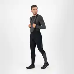 Decathlon Lange Fietsbroek Met Bretels Heren Essential HI VIS aanbieding